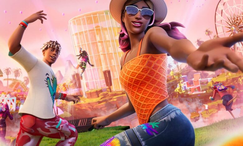 Fortnite Coachella Sunset Alto and Desert Dawn Lyric outfits