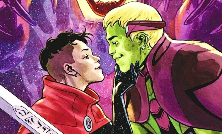 Hulkling and Wiccan Last Annihilation Lopez Variant Cover