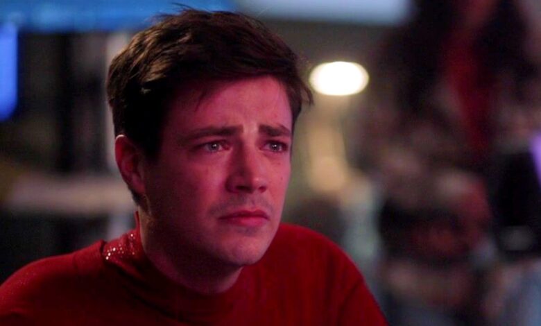 Grant Gustin as Barry Allen Looking Sad in The Flash Season 7 Episode 1