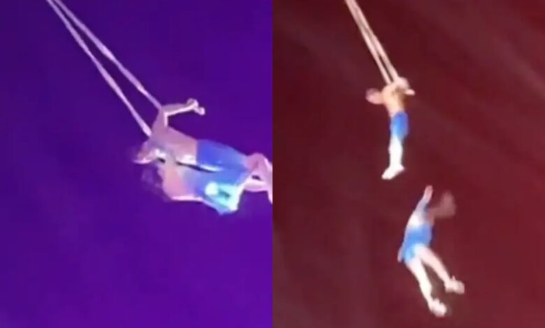 Imágenes fuertes | Acróbata china muere al caer desde gran altura durante espectáculo