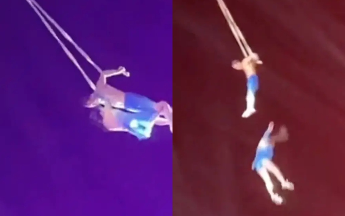 Imágenes fuertes | Acróbata china muere al caer desde gran altura durante espectáculo