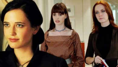 Blended image of Vesper in Casino Royale and Emily and Andy in Devil Wears Prada