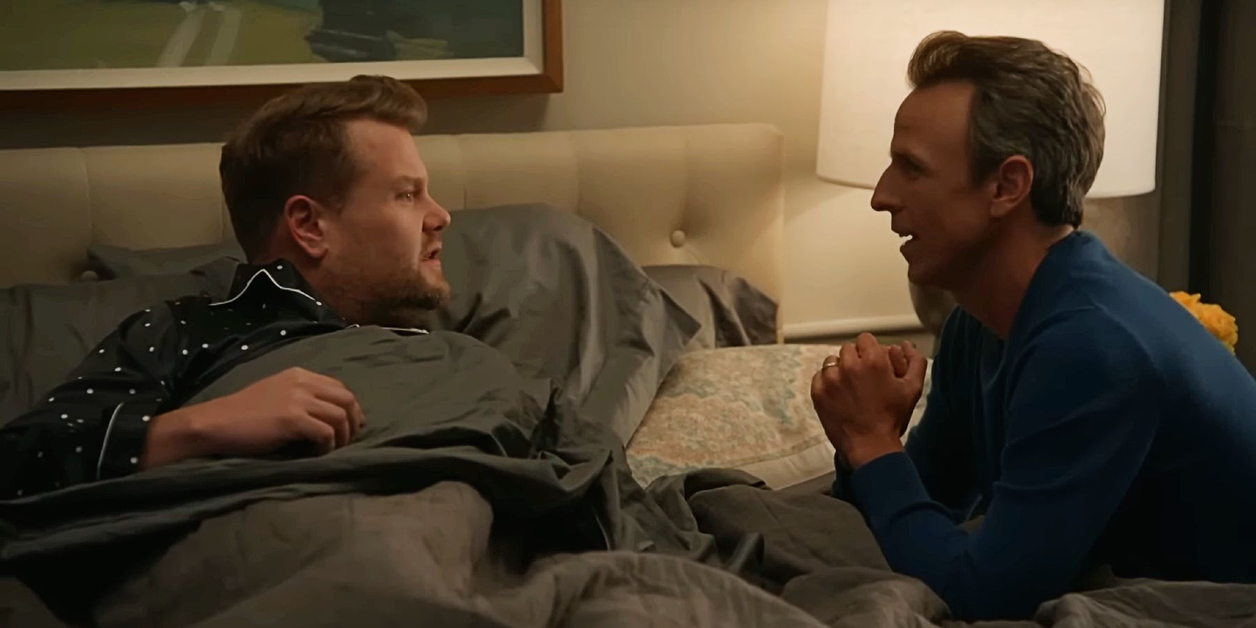 James Corden rogó quedarse con otros presentadores nocturnos en el video del último episodio