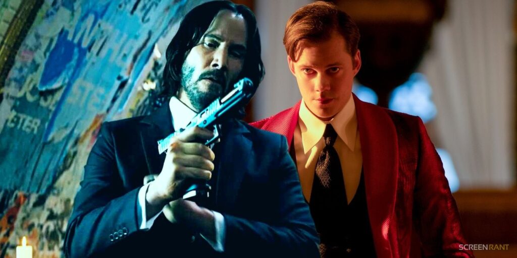 Keanu Reeves and Bill Skarsgard in John Wick 4