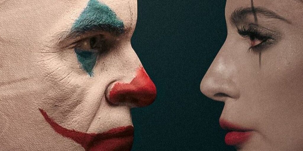 Joker and Harley Quinn facing each other in Joker 2 fan art