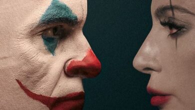 Joker and Harley Quinn facing each other in Joker 2 fan art