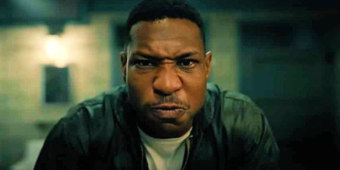 Jonathan Majors looking angry in Devotion