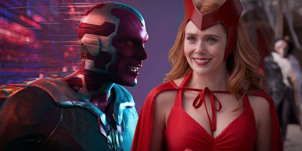 Vision and Scarlet Witch in WandaVision