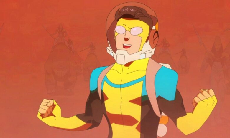 Invincible wearing a space helmet in season 1