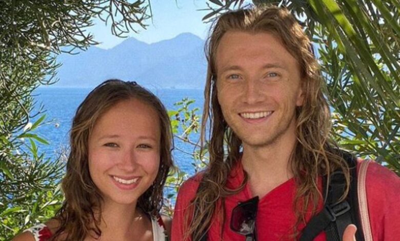 Steven and Alina Johnston from 90 Day Fiancé The Other Way smiling for a photo outside