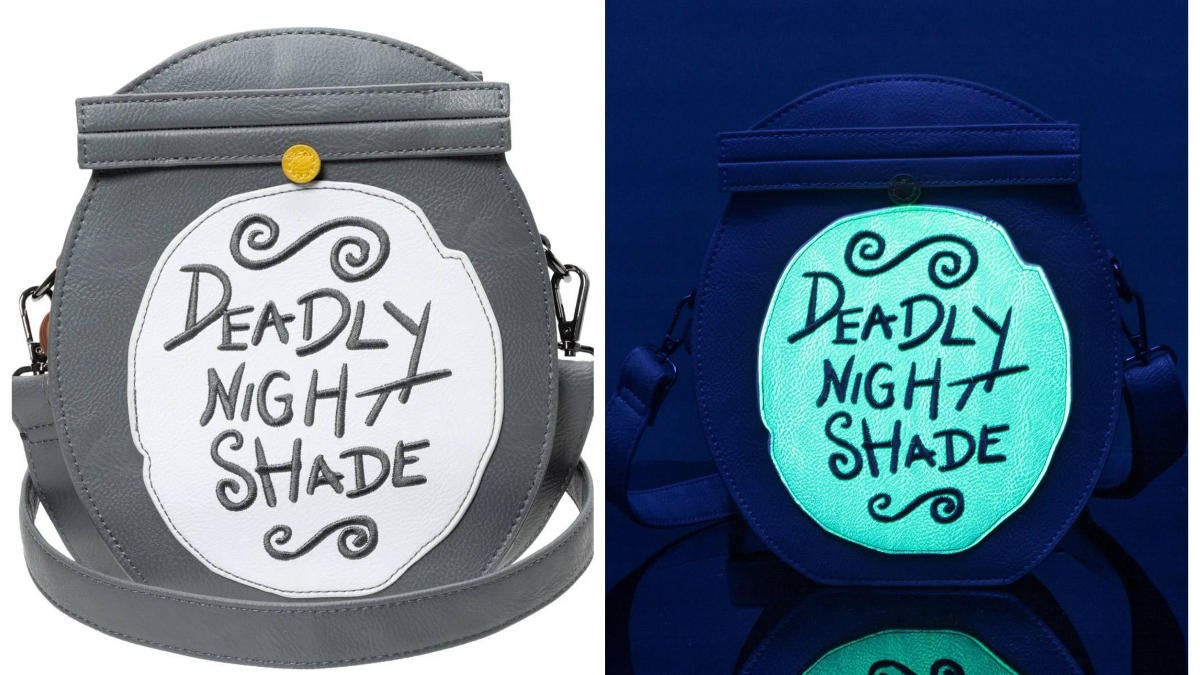 La pesadilla antes de Navidad Deadly Night Shade Crossbody Purse brilla en la oscuridad