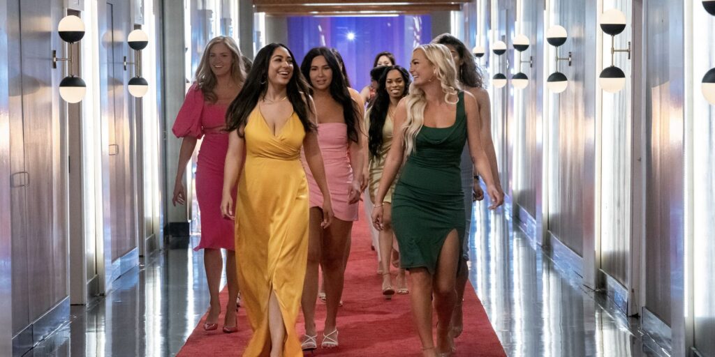 bliss, Micah, and other cast members by the Love is Blind season 4 pods