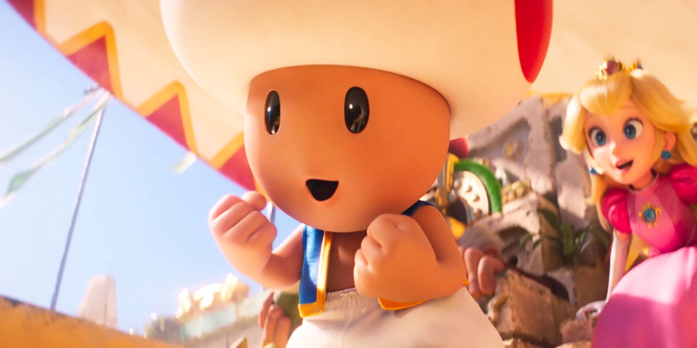 Toad Looking Excited in The Super Mario Bros Movie