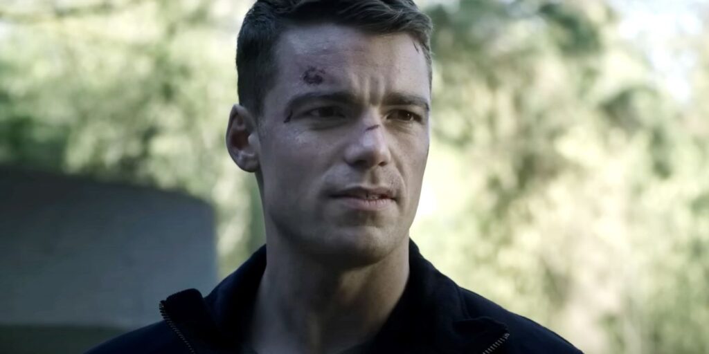 Peter covered in cuts in Night Agent