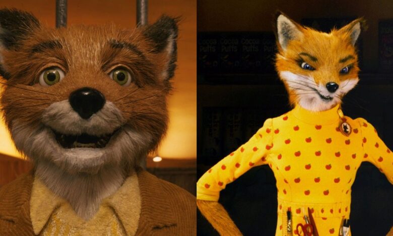 Mr and Mrs Fox in Fantastic Mr Fox