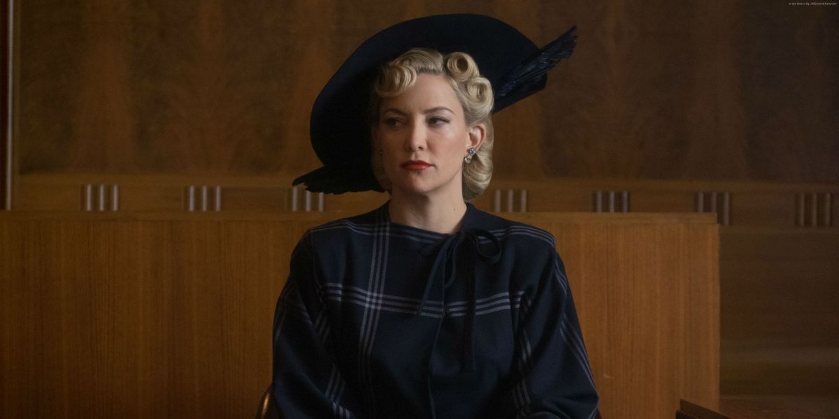 Kate Hudson con traje negro en Marshall