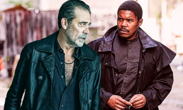 Jeffrey Dean Morgan as Negan and Gaius Charles as Perlie Armstrong in The Walking Dead Dead City