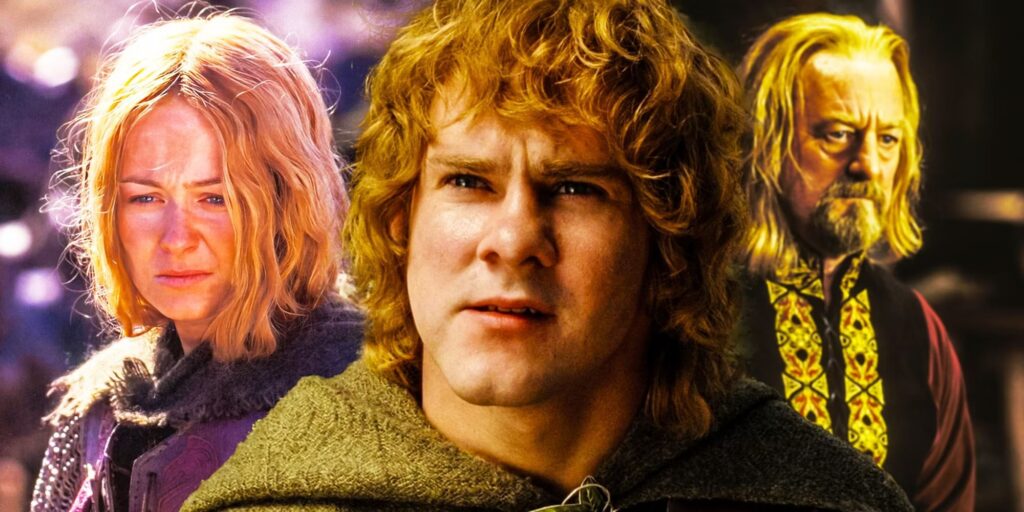 Eowyn, Merry, and Theoden in Lord of the Rings