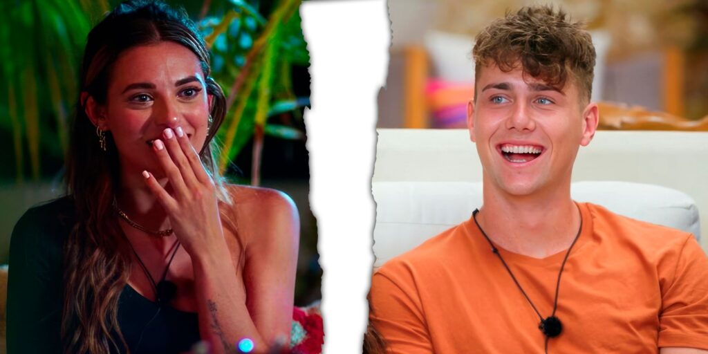 Perfect Match’s Georgia Hassarati and Too Hot To Handle's Harry Jowsey smiling