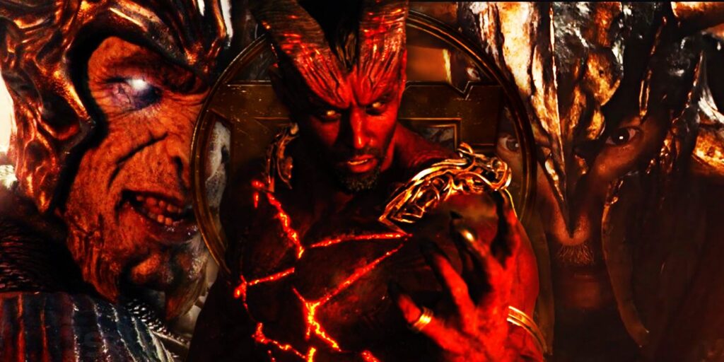 Steppenwolf, Sabbac, and Ares in the DCEU