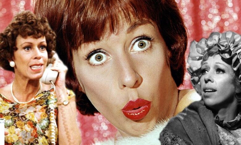 A composite image of Carol Burnett in various roles