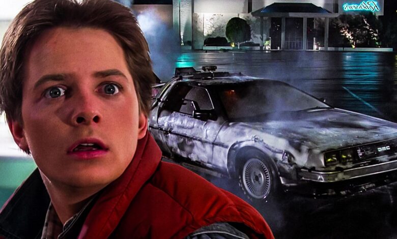 Marty Mcfly Back to the future icy delorean