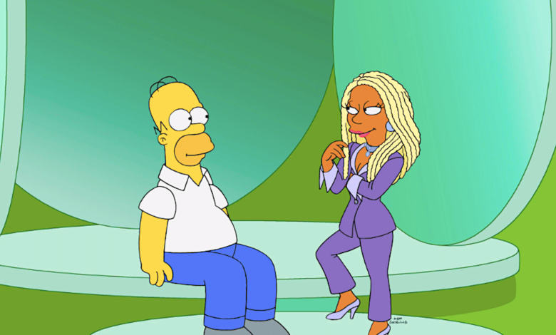 Homer talks to Echo in The Simpsons season 34 episode 18