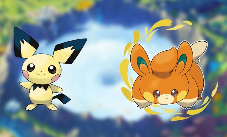 Image of Gen 2 and Gen 9 electric rat Pokémon