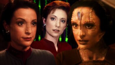 Nana Visitor as Major Kira Nerys in Star Trek: Deep Space Nine