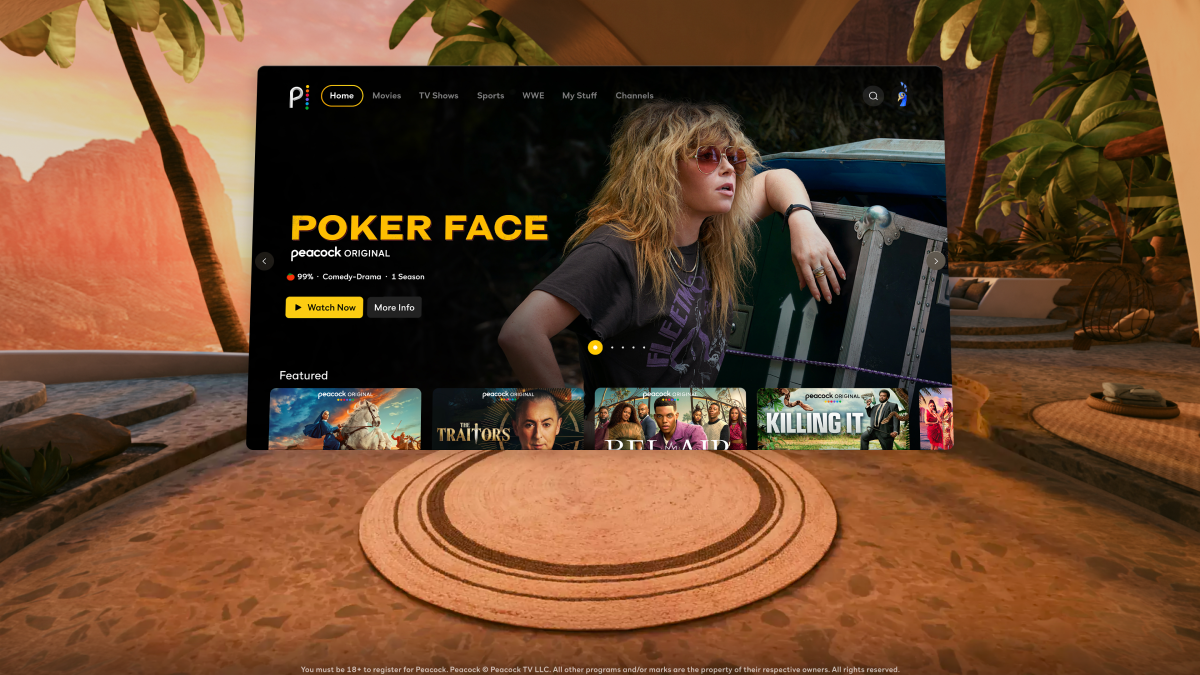 Los suscriptores de Peacock ahora pueden transmitir contenido en dispositivos Meta Quest