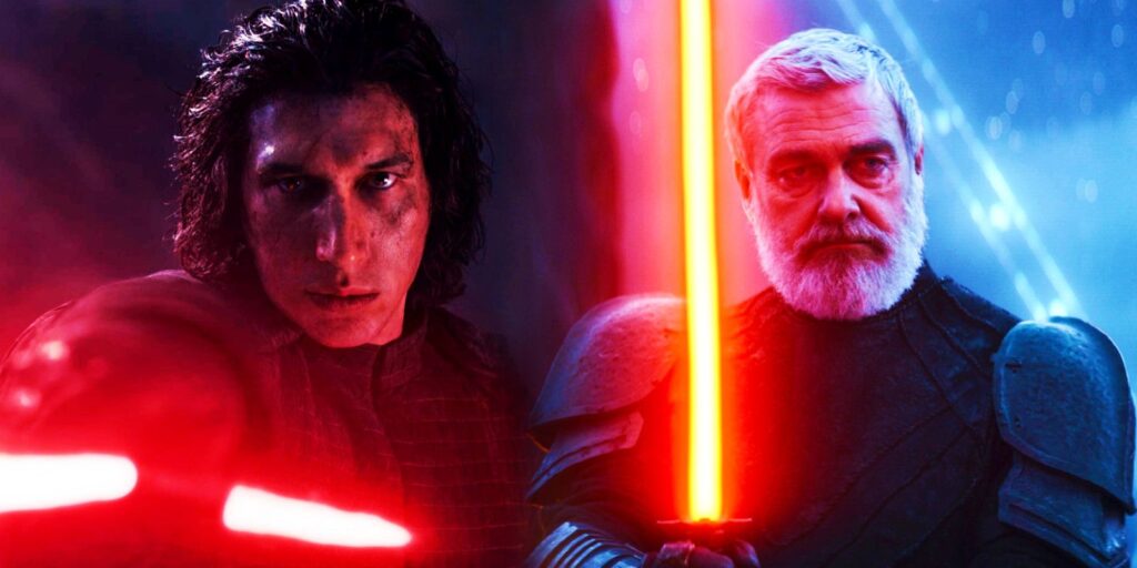 Kylo Ren in The Rise of Skywalker and Baylan Skoll in Ahsoka.