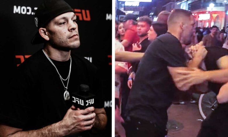 Luchador de MMA Nate Diaz deja inconsciente a hombre en pelea callejera | Video