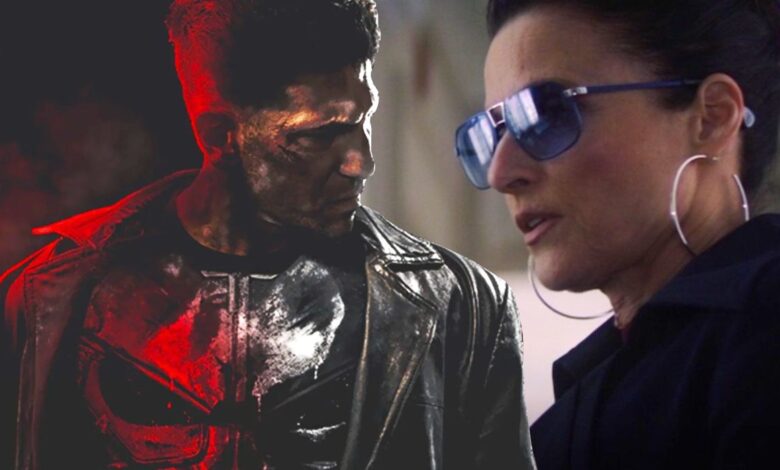 Collage image with MCU Punisher and Thunerbolts' Val
