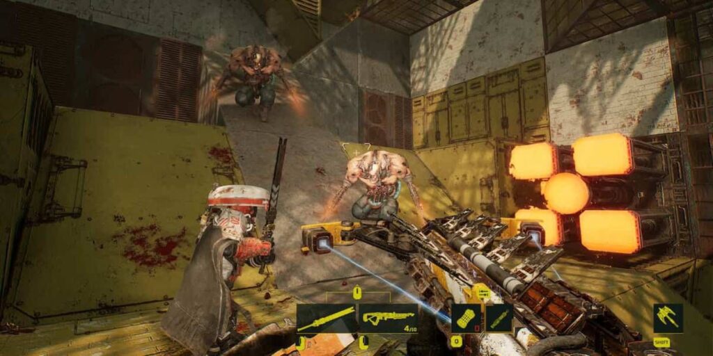 Meet Your Maker Co-Op Raid Multiplayer Mode with One Friend Player Perspective Screenshot