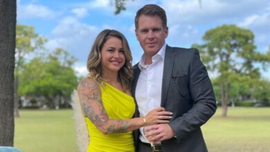 Big Brother's Memphis Garrett and Christmas Abbott posing outside