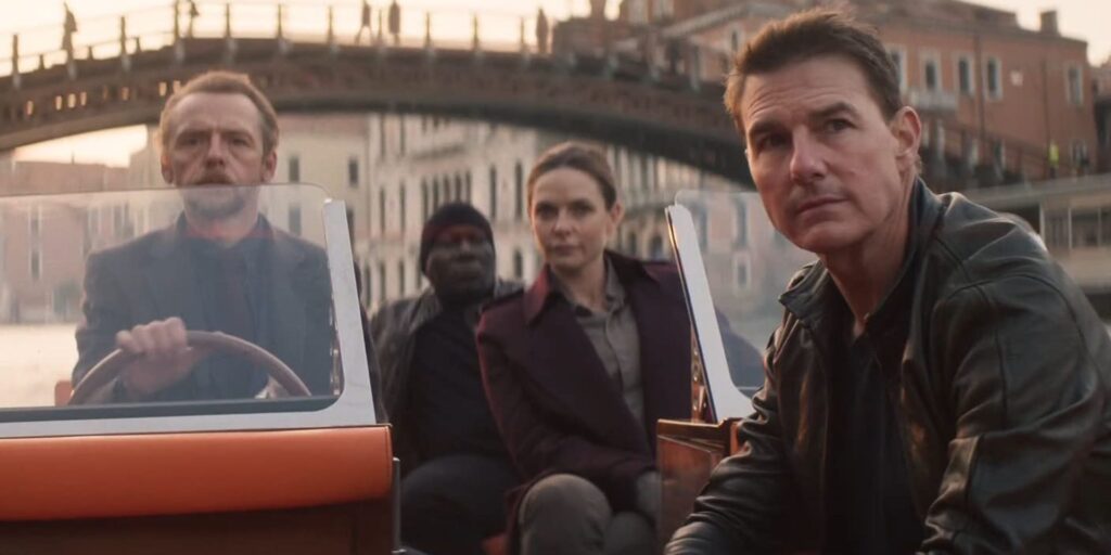 Ethan Hunt and his team on a boat in Mission Impossible Dead Reckoning Part One