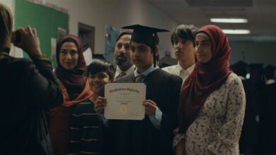 mustache movie family with diploma