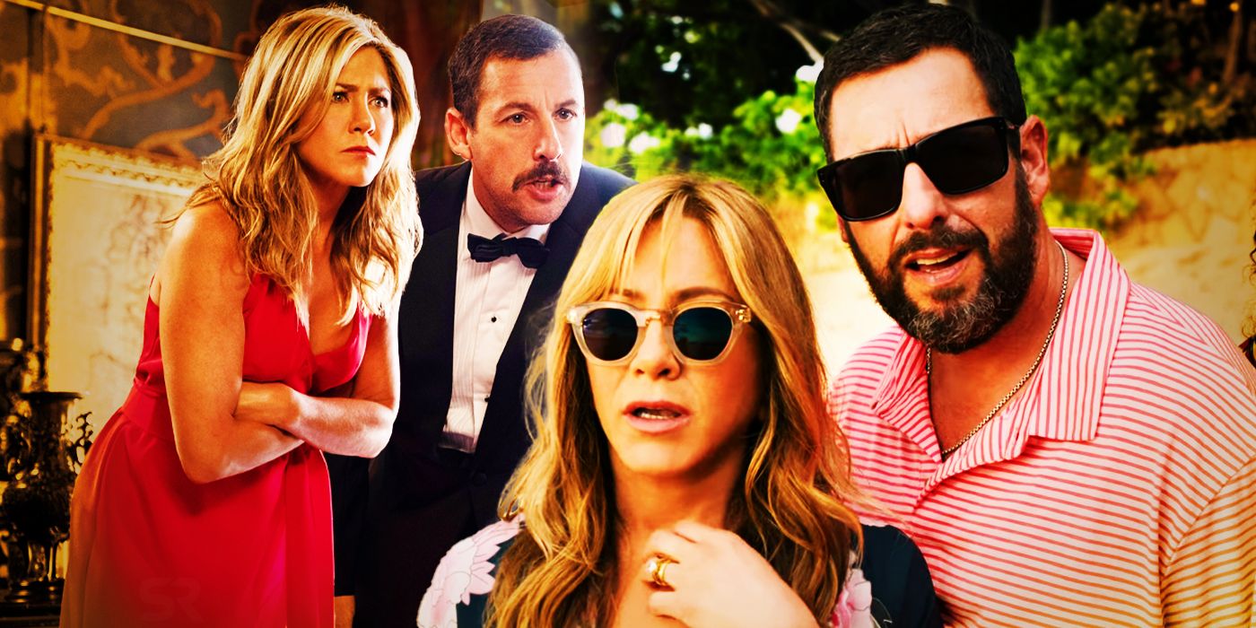 Nick and Audrey look confused in Murder Mystery