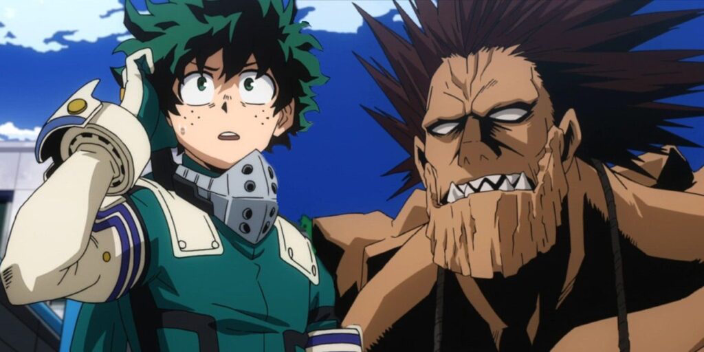Deku and Gigantomachia from My Hero Academia