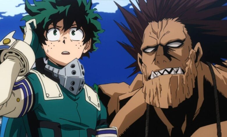 Deku and Gigantomachia from My Hero Academia