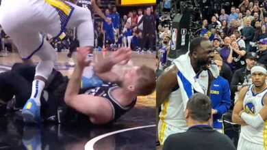 NBA Playoffs: Suspenden a Draymond Green por pisar en el pecho a Sabonis