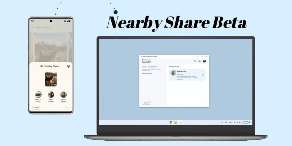 Nearby Share Beta for Windows