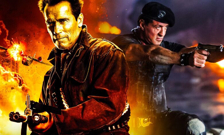 Arnold and sylvester stallone Expendables