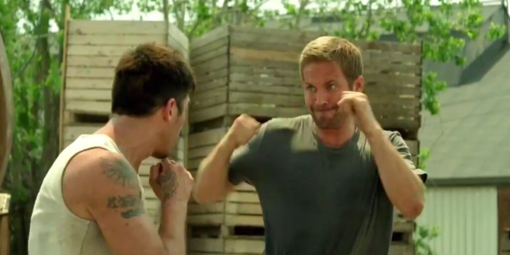 Paul Walker fighting in Brick Mansions