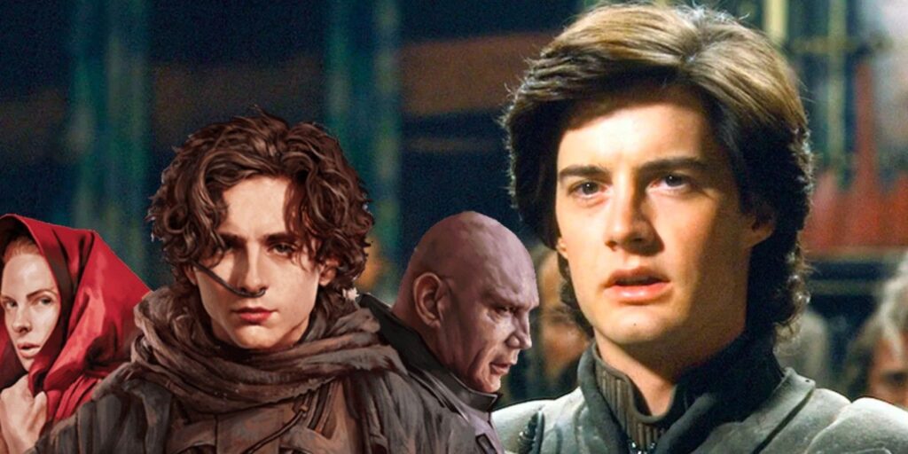 Timothee Chalamet and Kyle MacLachlan as Paul Atreides in Dune custom image