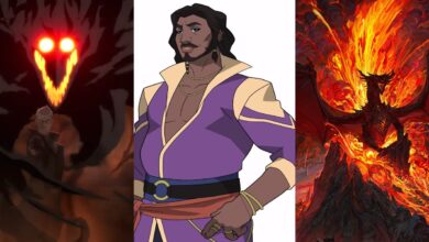Split image of Orthax, Gilmore, and Thordak