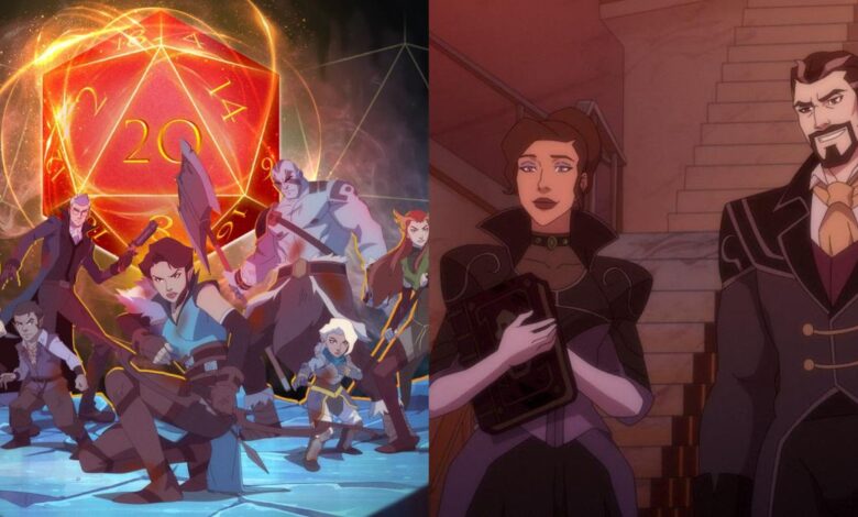 Split image of Vox Machina and the Briarwoods from The Legend of Vox Machina
