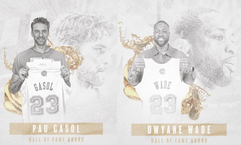 Pau Gasol y Dwayne Wade, nuevos miembros del Salón de la Fama de la NBA