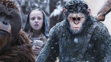 Caesar and Nova in Planet of the Apes