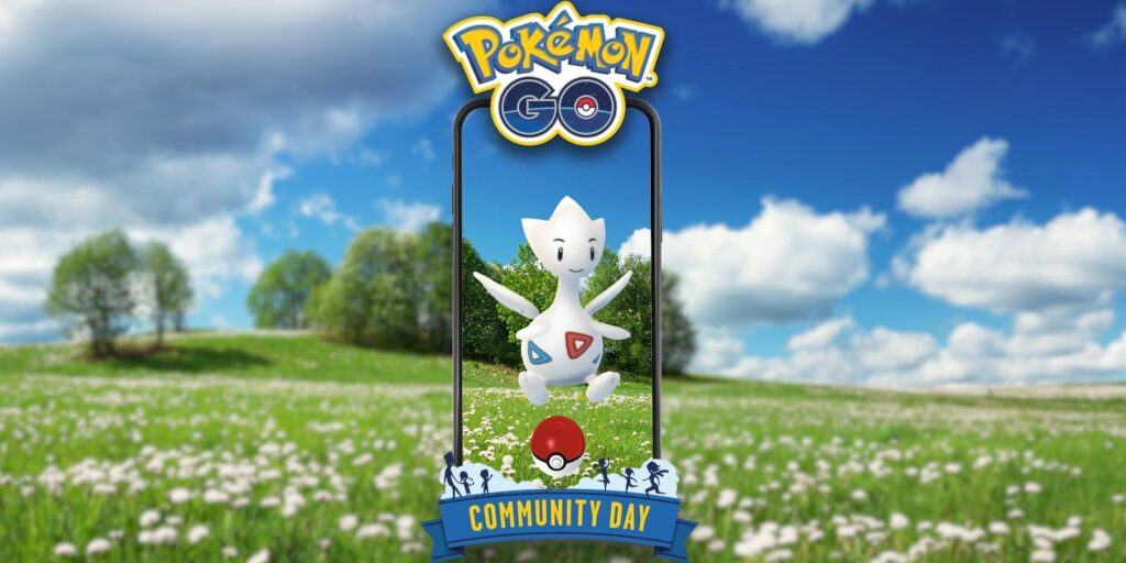 Togetic Community Day Pokémon Go on a grassy field